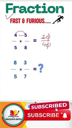 how to solve the fraction multiplication #yunussir