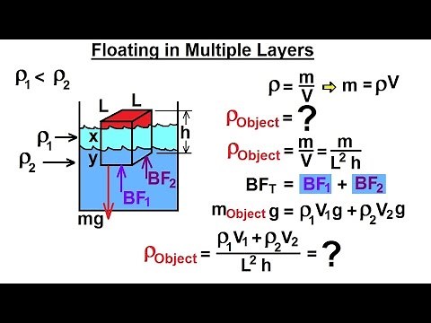 Physics 33.5 Buoyancy Force (7 of 9) Floating in Multiple Layers: 1