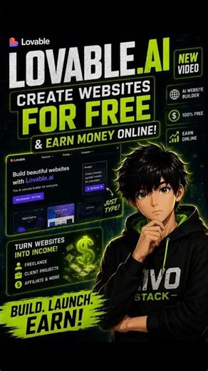 Build a FREE AI Website with Loveable AI & Start Earning Money #ai #chatgpt #tech #aitools