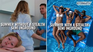 1.3K views |  Summer WITHOUT a Stealth Semi Inground Pool...vs.  Summer WITH a Stealth Semi Inground Pool! One family’s stuck arguing , while the other’s kicking back, enjoying the pool!  Don’t miss out on the best summer ever—make your backyard the ultimate hangout spot with a Stealth Semi-In Ground Pools ! #StealthPool #SemiInground #BackyardGoals #ExerciseatHome | POOL AND SPA DEPOT | Facebook