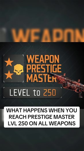 WHAT HAPPENS WHEN YOU REACH PRESTIGE MASTER LVL 250 ON ALL WEAPONS #gaming #gamingontiktok #callofduty #cod #warzone2