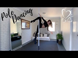 POLE DANCE TRAINING in PLEASER HIGH HEELS & STICKY POLE DANCE OUTFIT | Pole Dancer Sandra Flow