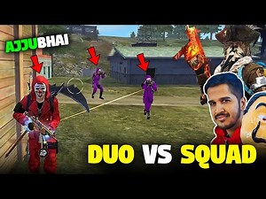 BEST DUO VS SQUAD | AJJUBHAI AND AMITBHAI RED CRIMINAL OP GAMEPLAY - FREE FIRE HIGHLIGHTS