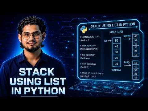 Stack in Python Using List | One Shot Revision | Class 12 Computer Science