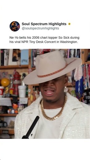 Ne-Yo belts his 2006 chart topper So Sick during his viral NPR Tiny Desk Concert in Washington.