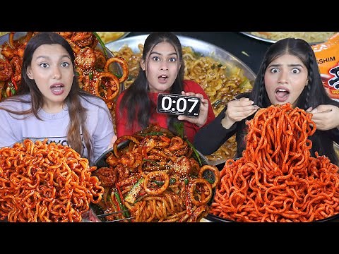 2 Minutes Spiciest Korean Noodles Challenge | World's Spiciest Korean Noodles Eating Challenge