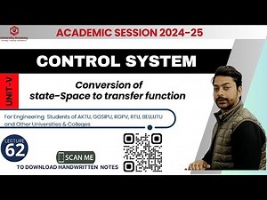 CS62: State Transition Matrix (STM) | conversion of state-space to transfer function model