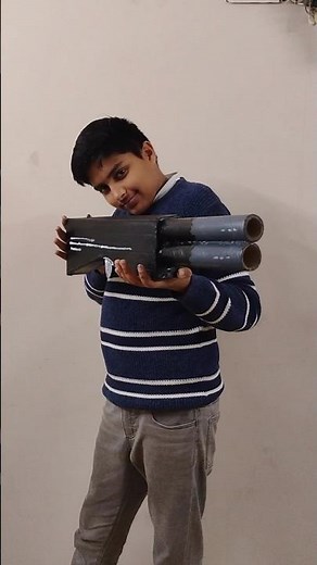 Easy DIY Cardboard Gun 🔫 | Homemade Toy in 5 Minutes #Shorts #cardboard #diybox
