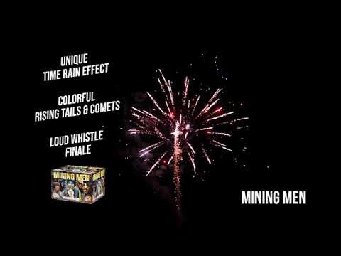 Mining Men – 500 Gram Fireworks Cake | 90 Shot Patriotic Sky Performance