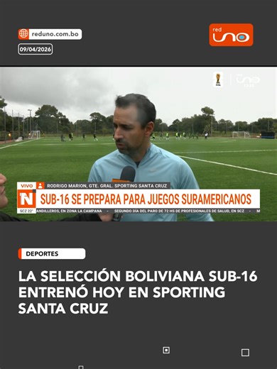 La selección boliviana Sub-16 entrenó hoy en Sporting Santa Cruz, preparándose al máximo para los Juegos Suramericanos. ⚽🔥 ▶️ Más información en www.reduno.com.bo #Noticias #Bolivia #RedUno