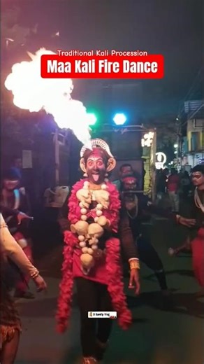 🔥 Maa Kali Fire Dance 2025 | Traditional Kali Procession | Unbelievable Energy! | #Shorts