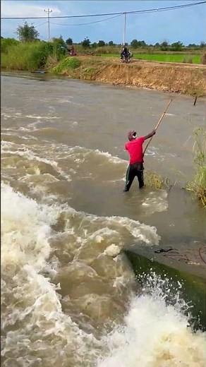 Real Life Fishing In Cambodia, Girl Dip Net Fishing In The River [part 615] #fishing #fishinglife