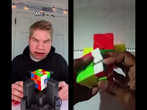 who is fast? me👦 and my brother🧑 solve Rubik's cube #rubik #viral #cubing #rubikscube #trending