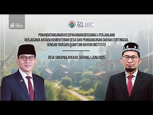 [LIVE] Penandatanganan Kesepahaman Bersama & Perjanjian Kerjasama Antara KEMENDES & Yayasan QAI