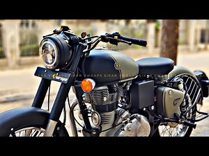 Royal Enfield Classic Vinyl Wrapping in Dual Tone | Bullet Modification ‪@VwrapsSikar‬