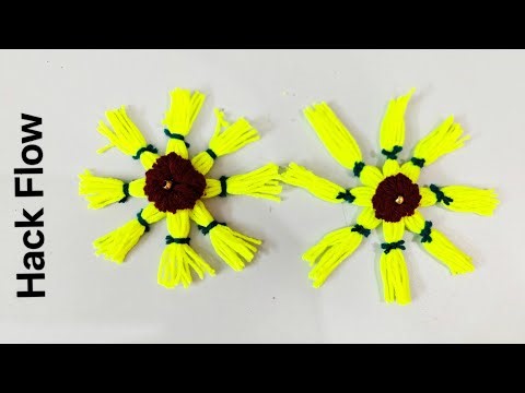 Easy Woolen thread crafting ✴️ || 5 min works || beginners practice for crafting ||