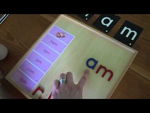 Rhyming words with the Montessori moveable alphabet