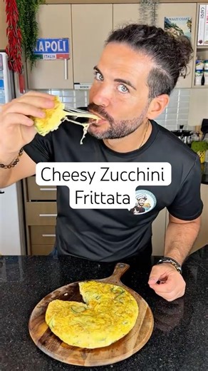 High Protein Cheesy and Zucchini Frittata #cookingwithtucci
