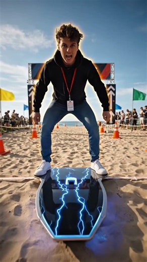 magic hoverboard race: my gold orb overheated… cappy won 😭