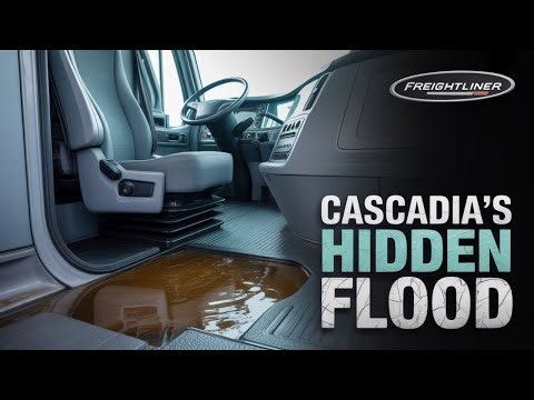DESIGN FLAW Fixing AC Condensate Leak on Freightliner Cascadia | A day in the life of a truck driver