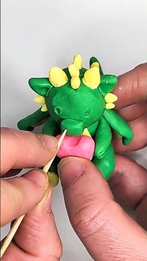 Cute Polymer Clay Dragon #shorts #clay #tutorial #diy #cute #art#toys