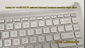 Replacement for HP 14Z-DK 14-DK 14-CF 14S-CF Laptop Upper Case Palmrest Touchpad with Keyboard Assembly L48648-001 6070B1581701 Natural Silver