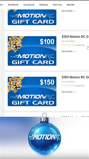 Looking for a last minute RC Gift for the RC fan in your life? Grab a Motion RC Gift Card today! Find them here: https://www.motionrc.com/collections/motion-rc-gift-cards | Motion RC