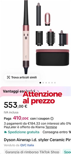 Dyson in sconto bomba 💣 ✨ Si hai letto bene 😱 Non fartelo scappare 🏃🏻‍♀️🏃🏻#Dyson #airwrap #sconto