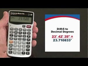 How to Convert Jobsite D:M:S to Decimal Degrees | Construction Master Pro