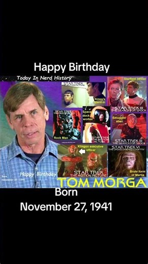 Happy birthday Tom Morga, born November 27, 1941.