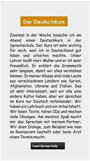 German Listening Practice for Beginners | Learn German | #learngerman #deutschkurs #lernedeutsch | Learn German Daily