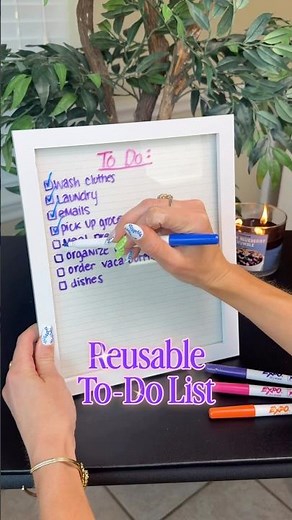 REUSABLE TO-DO LIST 📋✅ An easy DIY organization hack! #todolist #organization #diy