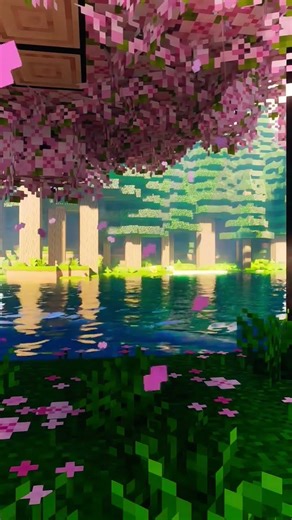 minecraft natural and river🌊 🌸🌸 #minecraft #shortsviral