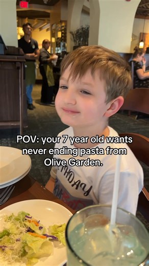 524K views · 51K reactions | Olive Garden never ending pasta for his birthday dinner! This is 7! #olivegarden #pasta #neverending #birthday | Aimee Elizabeth MacDougall | Facebook