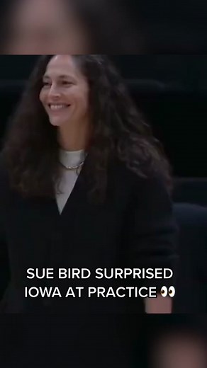 Sue Bird Surprises Iowa Hawkeyes at Practice