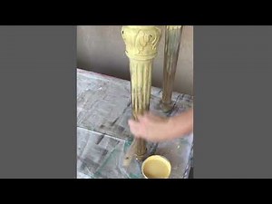 How to Paint a Table with Glass Inserts