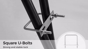 Square U-Bolt, Stainless Steel Square Bend U Bolts with Nuts and Frame Plate for Automobiles Trailer, Ski Boat, or Sailboat Trailer (1.57" W x 3.15 L", M6*40 * 80)