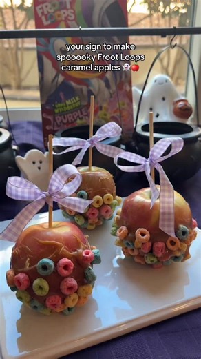 spooooktacular caramel apples so yummy, it’s SCARY! 👻 | Froot Loops