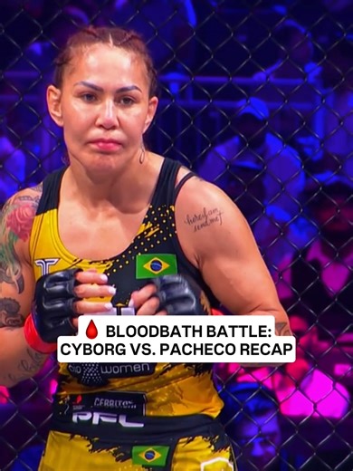 A blood soaked war! Cyborg vs. Pacheco was absolute brutality in the cage 😮‍💨❤️‍🔥 #MMA #Fight #kickboxing #combatsports #fblifestyle | PFL MMA Live
