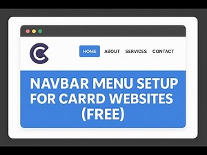 Navbar Menu Setup for Carrd Websites (Free)