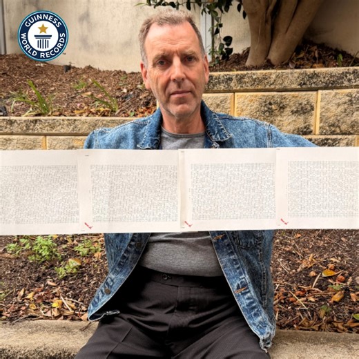 Laurence Watkins from Australia has the world's longest name - with 2,253 unique words 😱 | Guinness World Records