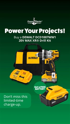 The power duo your projects need! Buy a Cordless 3-Speed Hammer Drill Kit, get a FREE battery. | Power Planter | Facebook