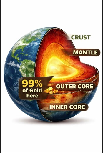Gold Apocalypse: What If Earth's Core Was on the Surface? #history #historyfacts #geology