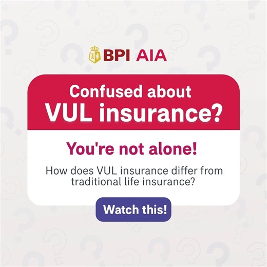 Ano nga ba ang VUL insurance? We’ve got the answers, simplified. Let's break it down!​ Explore more about VUL insurance and find out more about the new BPI AIA Prosper, the plan that works as hard as you do. Go to https://bit.ly/BPIAIAProsper to know more.​ ​ #BPIAIAProsper #BPIAIA #HealthierLongerBetterLives | BPI AIA Life Assurance Corp.