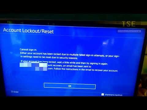 Cannot sign in to Playstation Network Your Account has been locked fix - Account Lockout/Reset