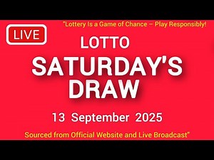The National Lottery Lotto Draw Live results from Saturday 13 Sep 2025 | tonight lotto