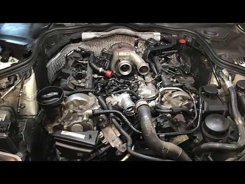How to replace intake manifolds gaskets and oil cooler 2009 Mercedes E320 Bluetec PART 2