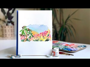 Watercolor Tutorial | Loose-Style Beach Scene (with color mixing lesson)