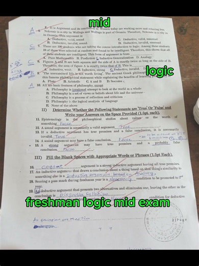 #universityexam #freshman logic mid exam #ethiopia freshman logic mid exam