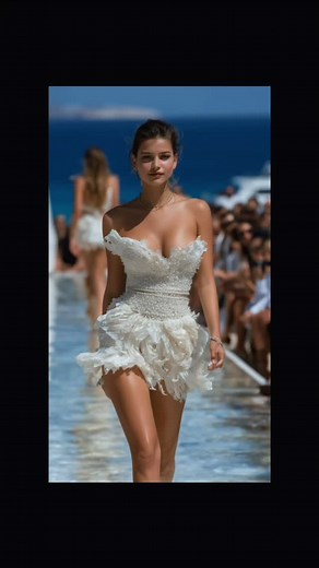 12K views · 309 reactions | AI Models Using artificial intelligence, I created models walking on the beach runway. #ai #aivideo #model #fashion #womens | Dream Weaver AI | Facebook